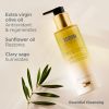 Isdin Essential Cleansing, contains extra virgin olive oil, sunflower oil, and clary sage.