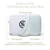 enVy™ SILK Covered + COPPER powered Natural Latex Anti-Aging Pillow
