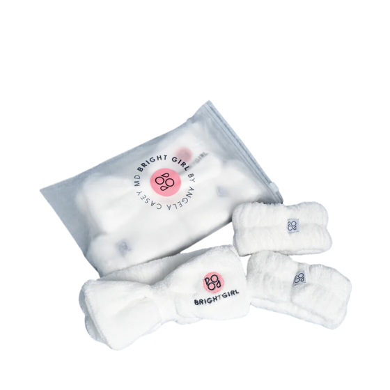 Bright Girl Terrycloth Bow Headband and Wristband Set
