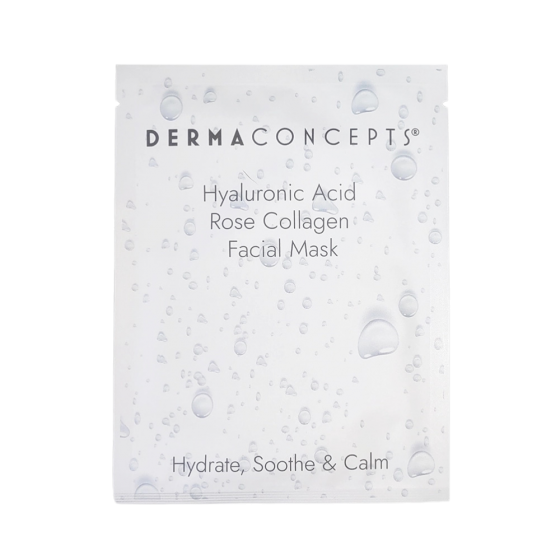 DermaConcepts® Hyaluronic Acid Rose Collagen Facial Mask