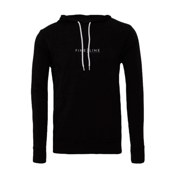 Fine Line Logo Hoodie - Black