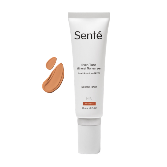 Senté Even Tone Mineral Sunscreen – SPF 36 Medium-Dark
