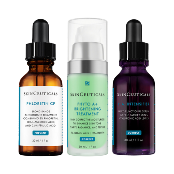 SkinCeuticals Phloretin CF®, Phyto A+ Brightening Treatment & Hyaluronic Acid Intensifier (H.A.)
