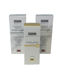 ISDIN 2 ERYFOTONA AGELESS Tinted Broad Spectrum Sunscreen SPF 50 and 1 Isdinceutic Mineral Brush Kit
