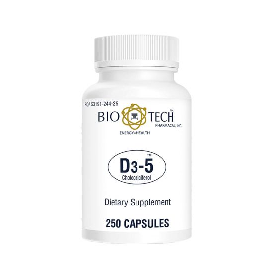 Bio-Tech Pharmacal Vitamin D3 (5000 IU) 250 Capsules