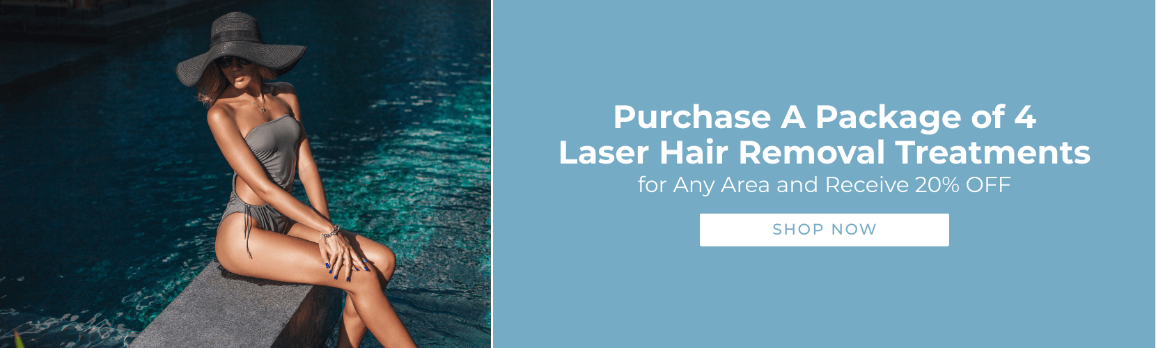 Purchase A Package of 4 Laser Hair Removal Treatments for Any Area and Receive 20% OFF