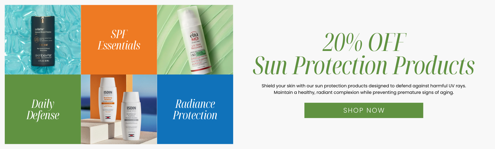 20% OFF Sun Protection Products
