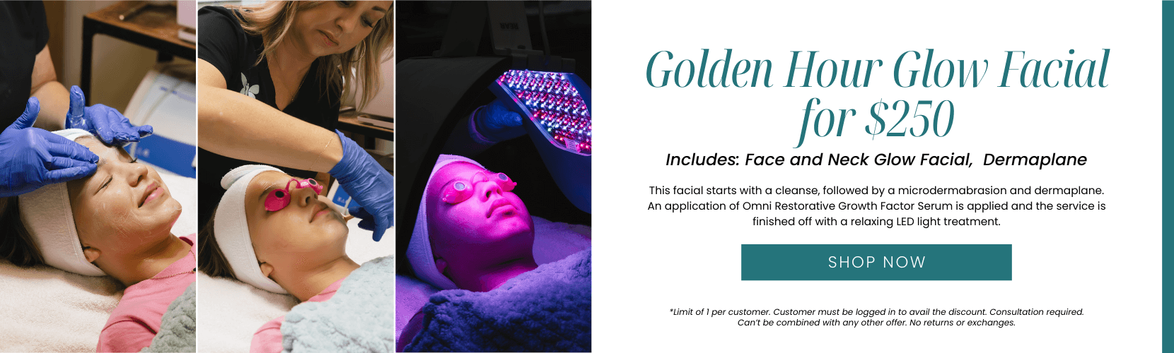 Golden Hour Glow Facial for $250