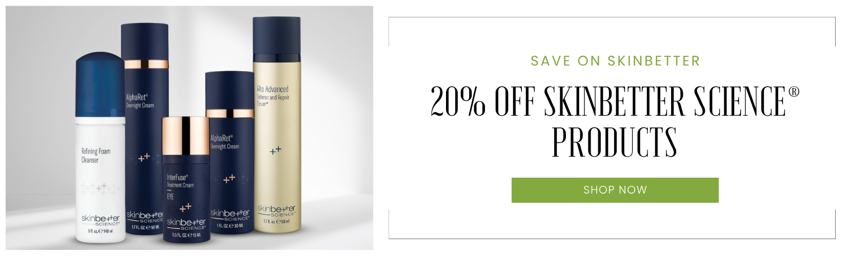 Post-Summer Recovery 20% OFF ALL Skinbetter Science®
