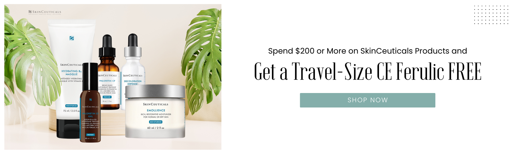 Spend $200 or More on SkinCeuticals Products and Get Travel Size CE Ferulic FREE