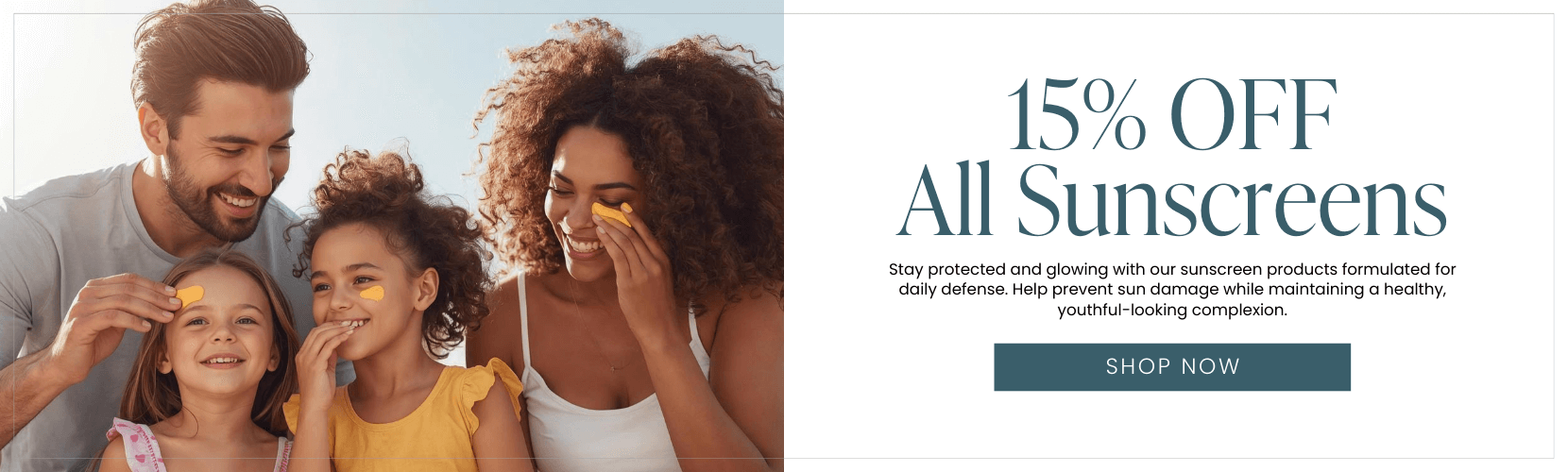 15% OFF All Sunscreens