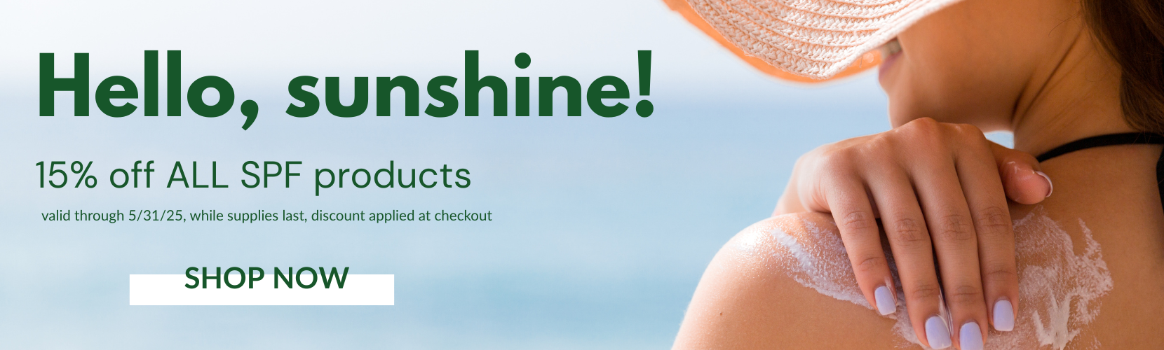 15% OFF All Sunscreens